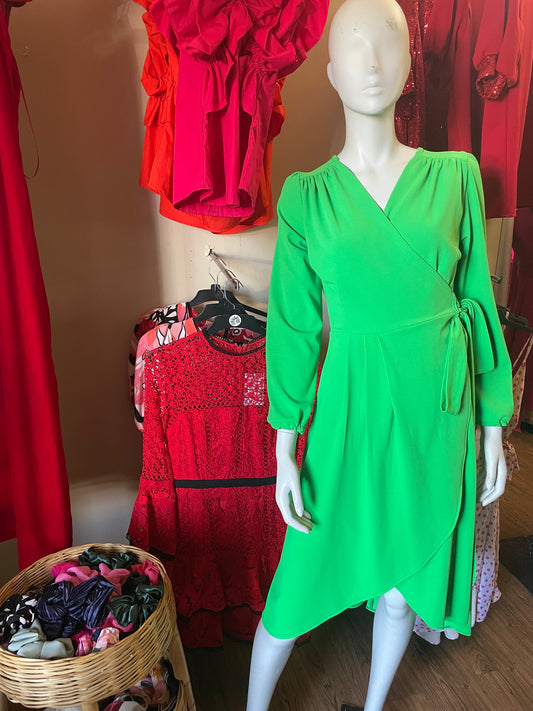 NEON WRAP DRESS