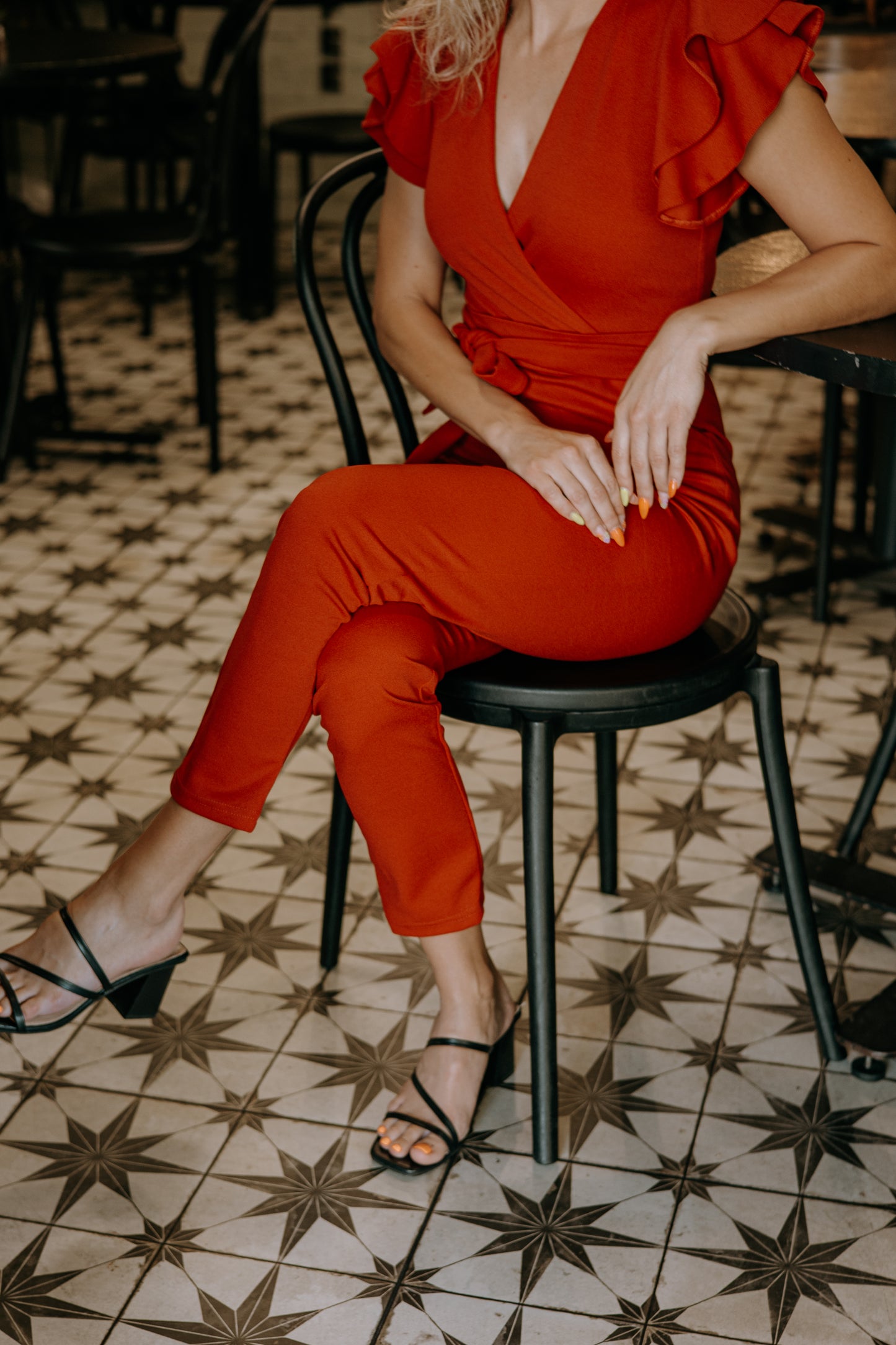 IZA JUMPSUIT IN RED