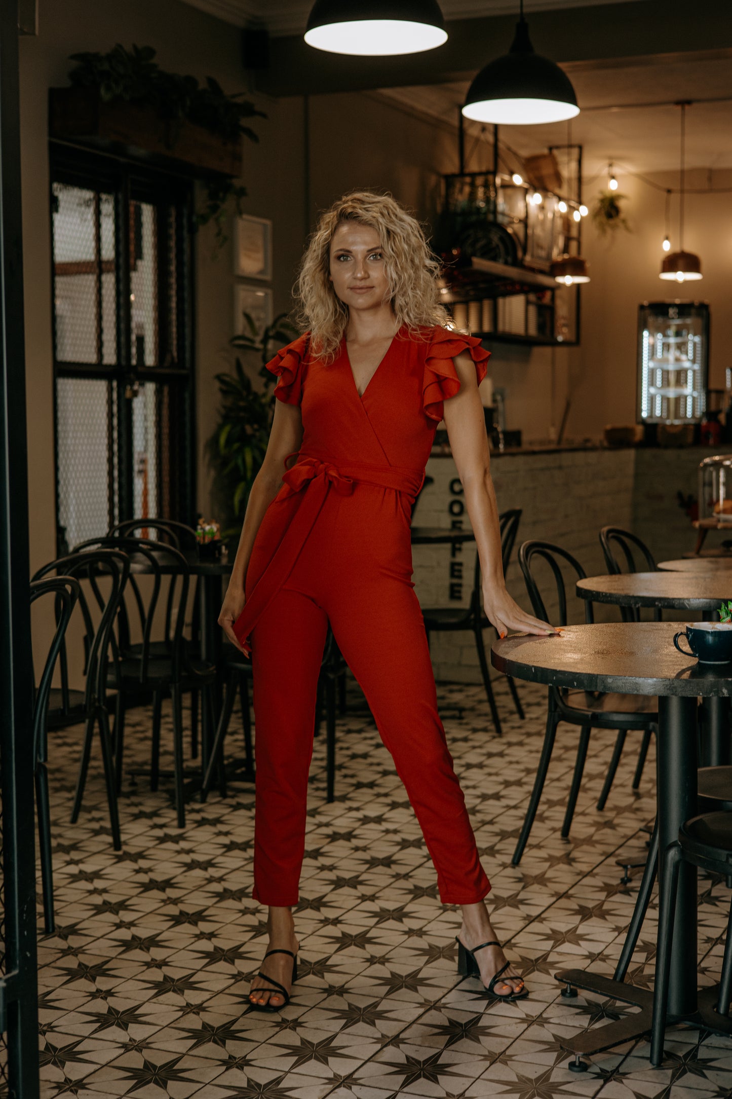 IZA JUMPSUIT IN RED